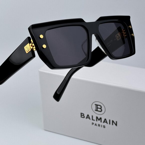 Balmain Other - Balmain B-VI BPS-121A-54 Men BRAND NEW Sunglasses Titanium Black Gold Grey